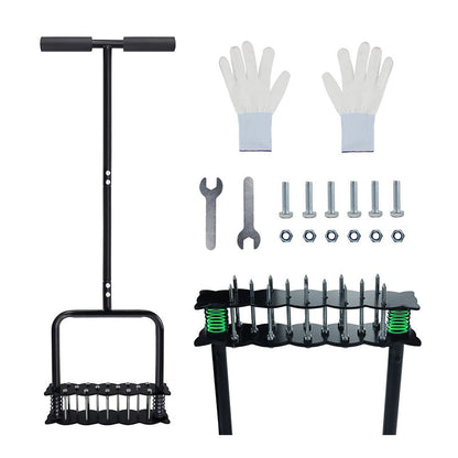 🌱 50% RABATT NU! 🛠️ Kolstål Gräsmatta Luftare – Fjäder Utmatning & Justerbar Handtag – Hållbar Jord Luftningsverktyg – Hälsosammare Gräs Gjort Enkelt 🏡