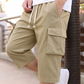 🔥50% RABATT NU!🔥 Casual capri-cargoshorts för män med dragsko i midjan