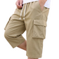 🔥50% RABATT NU!🔥 Casual capri-cargoshorts för män med dragsko i midjan