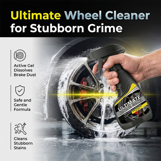 🚗 50 % RABATT NU!🧼 Den ultimata rengöringssprayen för alla hjul – Aktiv gel mot bromsdamm – Skonsam mot aluminiumfälgar och krom – Professionell fälgrengöring ✨