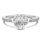 Elegant silverring med hjärtdetalj och rosett