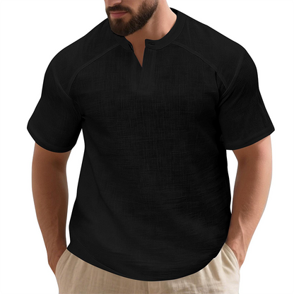 🔥50% RABATT NU!🔥 Kortärmad T-shirt i enfärgat tyg för män