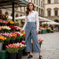 ⏳50 % rabatt under en begränsad tid⏰Korta patchworkbyxor för dam👖
