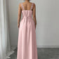 👗50% RABATT NU!🎀Ärmlös klänning med V-ringning, blommönster och slits