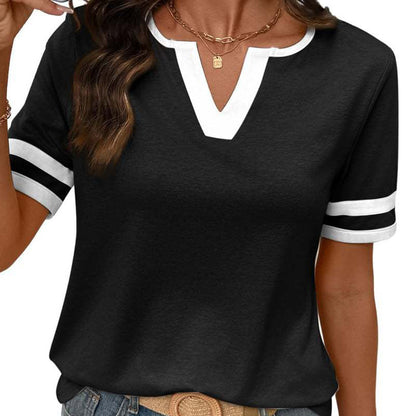 🌸 50 % RABATT NU! 🌸Kortärmad T-shirt med färgblock för dam