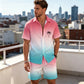 📢📢50% RABATT !! ⏰2-delars set med hawaiisk skjorta och shorts för män👕