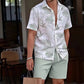 📢📢50% RABATT !! ⏰2-delars set med hawaiisk skjorta och shorts för män👕