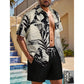 📢📢50% RABATT !! ⏰2-delars set med hawaiisk skjorta och shorts för män👕