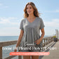 🌸 50 % RABATT NU! 🌸Casual Löstsittande Veckad Flytande T-shirt