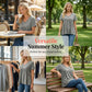 🌸 50 % RABATT NU! 🌸Casual Löstsittande Veckad Flytande T-shirt
