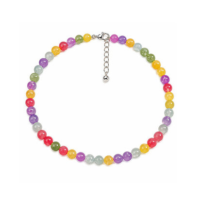 💡 50% RABATT NU!🌈Regnbåge Kattöga Pärlhalsband