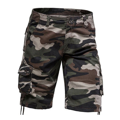 🔥50% RABATT NU!🔥  Cargoshorts för män i kamouflage – flera fickor, justerbara, slitstarka ✨