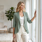 🧶 60% RABATT NU!☀️ Dam Sommar Öppen Stickad Kofta – Lätt & Andningsbar – Snygg Överdel 👗