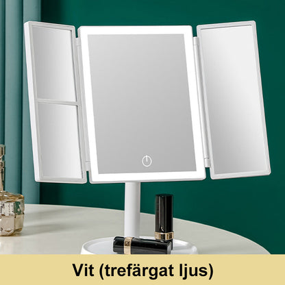 💝✨50% RABATT NU! 💄💋 LED Multifunktionell Vikbar Spegel för Smink