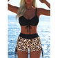 ✨50% RABATT NU!🎀Dam Bikini Set – Snörning i Toppen, Boyshorts, Flera Stilar 🏖️