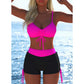 ✨50% RABATT NU!🎀Dam Bikini Set – Snörning i Toppen, Boyshorts, Flera Stilar 🏖️