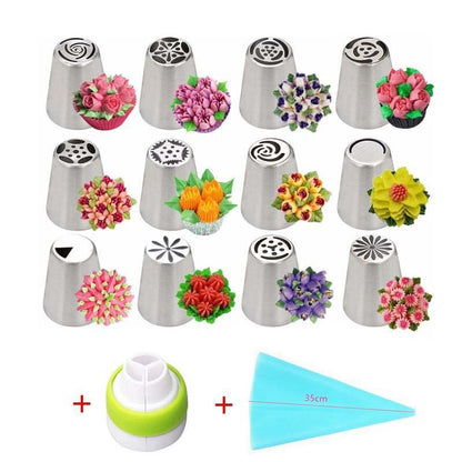 ✨50% RABATT NU! ✨Professionellt dekorationsset med blommamunstycken