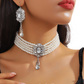 🌹 50% RABATT NU!! 🌹Lyxigt set med kristallhalsband och örhängen