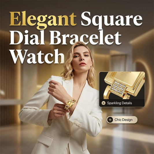 ⌚ 50 % RABATT JUST NU! 📿 Armbandsur med fyrkantig urtavla för kvinnor – elegant design, slank profil och justerbart armband – perfekt för vardagsbruk eller en elegant kontorslook ✨