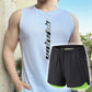 💪 50 % RABATT NU! 🏃‍♂️ Tvådelat set för män med sportlinne och lösa shorts – Snabbtorkande, andningsbart och lätt – perfekt för gymmet, löpning eller varmt väder 🔥