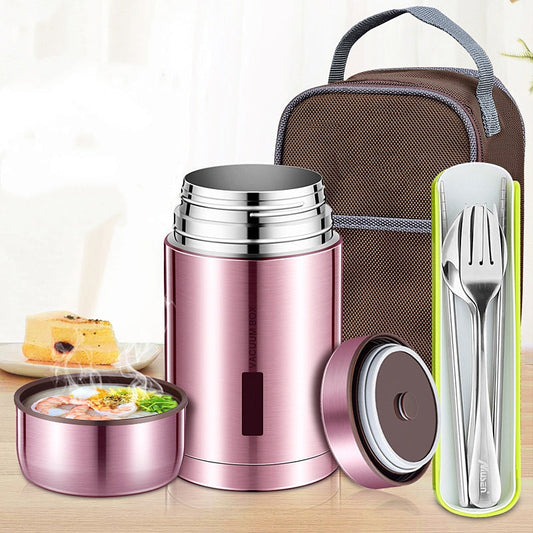 🍱 50% RABATT! 🔥 316 rostfritt stål vakuumisolerad matlåda – Läckagesäker, håller maten varm/kall i 24h & bred öppning – perfekt för lunch, soppa eller mellanmål på språng 💨
