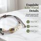 🌿 BEGRÄNSAD TID: 50 % RABATT! ✨ Justerbart armband med keramiska pärlor – etniskt, boho, glidande knut 🔮