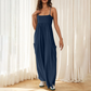 🔥 50% RABATT på utvalda produkter🎉 Strand Casual Axelbandslös Rygglös Jumpsuit med Vida Ben