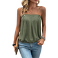 👚 50 % RABATT NU! 👗 Enfärgad, ärmlös tubtop med elastisk midja för damer – stretchig, rynkad design och utan axelband – perfekt för lager-på-lager-looken, sommarfester eller en look som passar både på stranden och på baren ☀️