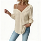 👚50% RABATT NU! ✨ Avslappnad baraxlad skjorta för dam med knäppning – sval, ledig & snygg för sommaren ☀️