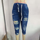 ⏰ 50 % RABATT – Endast under en begränsad tid ✨👖 Capribyxor i denim för damer med dragsko ✨ Bekväma, avslappnade och perfekta för sommaren