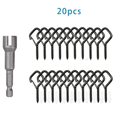 🔥50% RABATT NU!🔥 Q-formade springsnapkrokar – 20/30 st, rostskyddade, för utomhus- & inomhusbruk 🔧