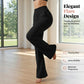 🧘 50% RABATT NU! 🦵 Kvinnors Stretchiga Bootcut Yogabyxor – Smickrande Hög Midja, Ultra-flexibel & Sidofickor – För Studio Eller Gatan 👖