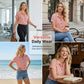 👚 50 % RABATT NU! 🌊 Ränderad T-shirt med knappar för dam – Mjuk bomull och lättviktig – Avslappnad passform, perfekt för sommardagar eller som strandkläder – ledig och luftig stil 🌸