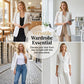 👔 50% RABATT NU! 🌸 Vit Spetsblazer – Slim Fit, 3/4 Ärm & Elegant Övergång – Genomskinliga Blommiga Spetspaneler, Skräddarsydd Silhuett ✨