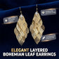 🌸 50 % RABATT NU! 🌸 Eleganta lövörhängen i lager – bohemiskt filigranmönster, ultralätta & allergivänliga – perfekt för vardag och fest ✨