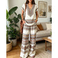 👚 50% RABATT! ⏰ Tvådelat set för dam – Tryckt topp & byxor – Mjukt, andningsbart & ledig passform – perfekt för sommar, resor eller en avslappnad dag 🌸👖