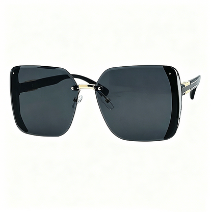 ⏳ Begränsad tid – 50 % rabatt! ⏰ Stora solglasögon utan båge – fyrkantig design, tidlös stil & perfekta till alla outfits 🕶️