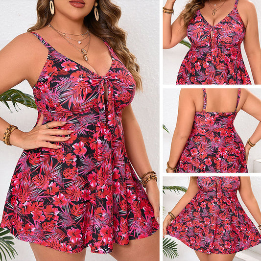👗50% RABATT NU!🎀Set med minibadklänning med spaghettiband och triangelbotten för damer