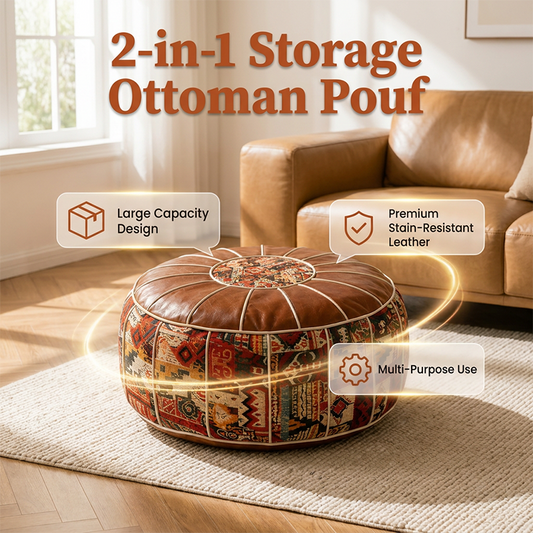 🪑 50% RABATT NU! 📦 Multifunktionell Ottoman-Sittpuff Med Förvaring