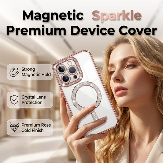 ✨50% RABATT NU! ✨Elektropläterat glitter magnetiskt mobilskal ✨ Bländande finish, säkert magnetgrepp – stil möter funktion 💎