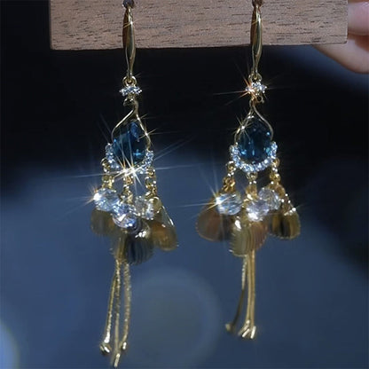 Eleganta Vintage Strass Hängörhängen