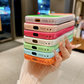 Vibrant Kontrastfärg Dopamin Akryl Telefonfodral