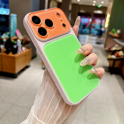 Vibrant Kontrastfärg Dopamin Akryl Telefonfodral