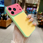 Vibrant Kontrastfärg Dopamin Akryl Telefonfodral