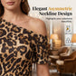 Chic Enaxlad Leopard Miniklänning