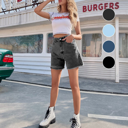 🌸 50 % RABATT NU! 🌸🌿 Dam casual shorts med hög midja – mjukt tyg, avslappnad passform & perfekta för vardag, strand & resa, enkla att matcha 🕶️