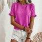 🌸 50 % RABATT NU! 🌸Sommartopp med volanger – mjukt tyg, avslappnad passform & enkel att styla till jeans, kjol & shorts 🕶️