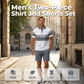 👕 2-delat skjort- & shortset för herrar – bekvämt, andningsbart & mångsidigt för sommar, fritid & resor | 50% sommarrea ☀️🩳