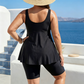 🏊‍♀️ 50% RABATT NU! 🌺 Tankini-baddräkt med Shorts – Magkontroll & Snabbtorkande – Perfekt för Semester ☀️