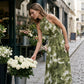 Dam Halterneck Ärmäslös Blommig Maxiklänning